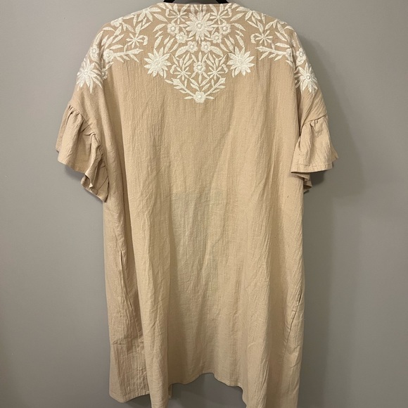 Linen embroidered wrapped, kimono - Picture 2 of 2
